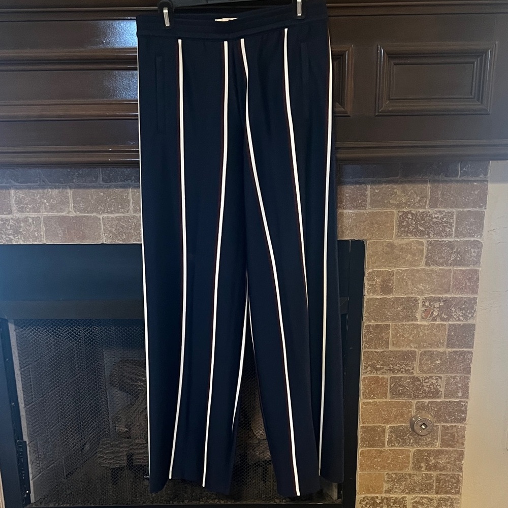 Tory Sport navy and White Wide Leg Pants